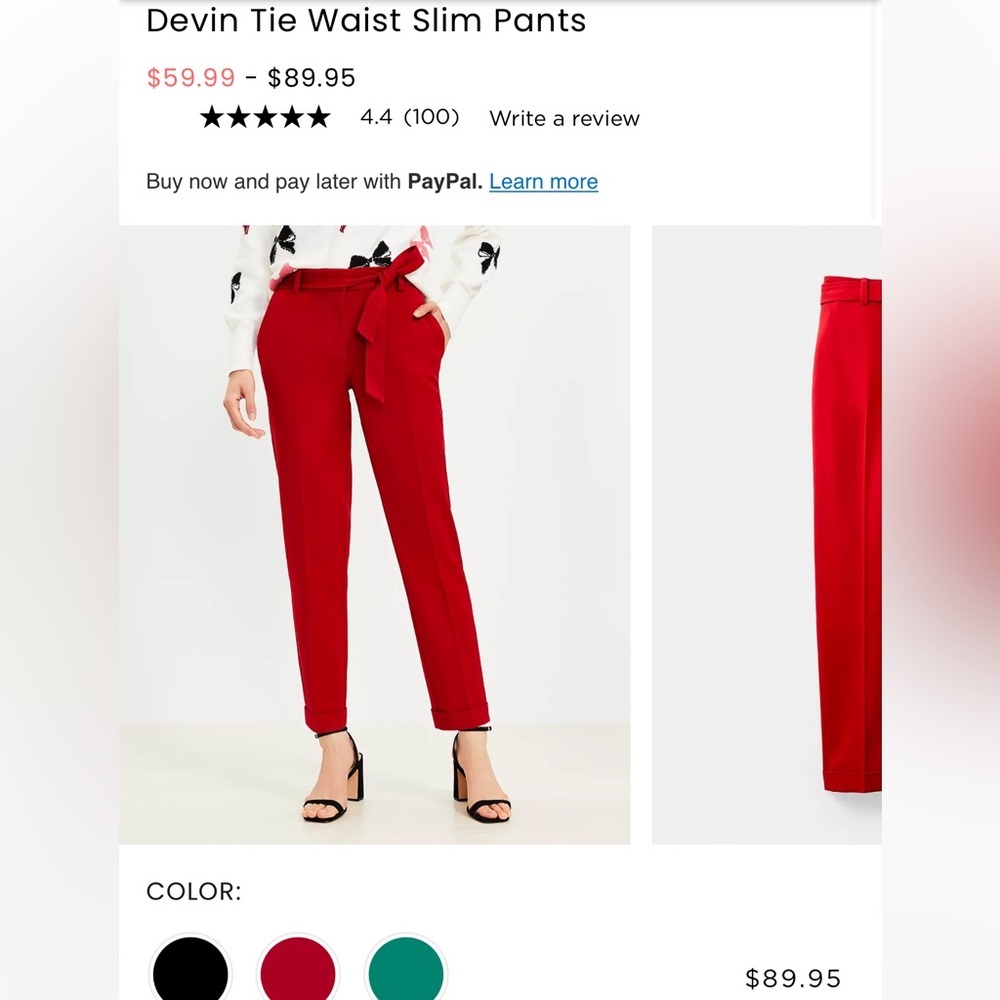 Selling Loft, Devin Tie Waist Slim Pants! Size 6